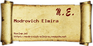 Modrovich Elmira névjegykártya